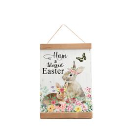 Placa Madeira Casal Jardim Branco (Quadrinhos) Com 1 Un