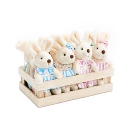 Mini Box Coelho Listras Sortido Azl/Rosa P (Sunshine) Com 1 Un