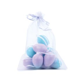 Saco Com Ovos Codorna Sortido Lil/Azl (Ovos Dec) Jg Com 9 Pc