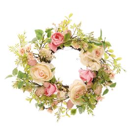 Guirlanda Decorativa Com Flores E Ovos Verde / Rosa (Fondant)