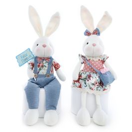 Coelhos Decorativos Sortidos Com Estampa Floral Colorido (Summertime)