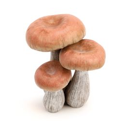 Cogumelo Decorativo De Resina Marrom / Vermelho (Breeze)