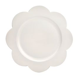 Sousplat Com Borda Floral Cor Branco (Bandejas E Sousplats)