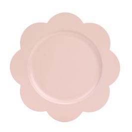 Sousplat Com Borda Floral Cor Rosa (Bandejas E Sousplats)