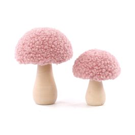 Cogumelo Decorativo Felpudo Cor Rosa Jogo Com 2 Peças (Cogumelos Decorativos)