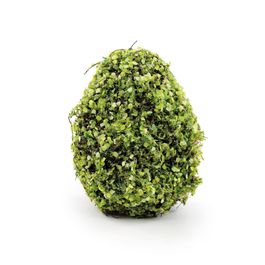 Ovo Decorativo Rústico Com Folhas Cor Verde (Rustic)