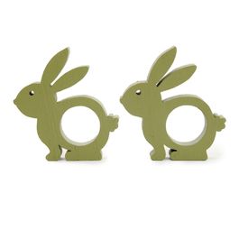 Porta Guardanapos Coelhos Cor Verde (Porta Guardanapos)