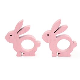 Porta Guardanapos Coelhos Cor Rosa (Porta Guardanapos)