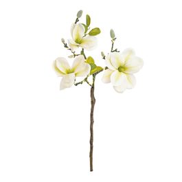 Galho Decorativo Com Led Magnolia Cor Branco 55Cm (Fleur)