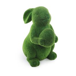 Coelho Decorativo Com Ovo Grama Cor Verde (Mesh)