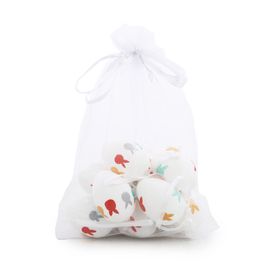 Ovo Decorativo Saco Org Codorna Sortido Cor Branco Jogo Com 9 Peças (Mini Ovos)