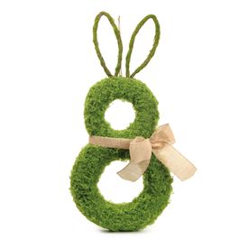 Guirlanda Decorativo Sihueta Coelho E Laço Cor Verde/Rosa (Rustic)