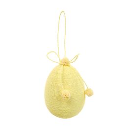 Enfeite Para Pendurar Ovo Cor Amarelo (Frappe)