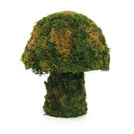 Cogumelo Decorativo Com Musgo Cor Verde (Rustic)