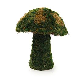 Cogumelo Decorativo Com Musgo Cor Verde (Rustic)