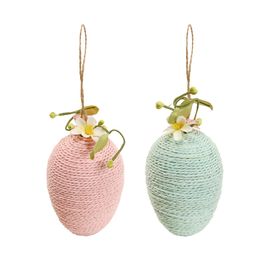 Ovos Decorativos Para Pendurar Sortido Cor Rosa/Verde (Frappe)