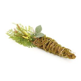 Cenoura Decorativa Com Musgo Cor Marrom/Verde (Rustic)