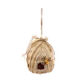 Enfeite Para Pendurar Colmeia E Abelha Cor Marrom (Pão De Mel)