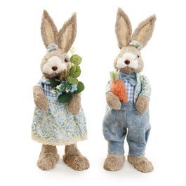 Coelho Decorativo Com Cenoura Sortido Cor Azul (Riviera)