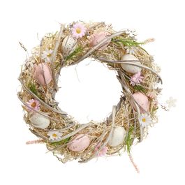 Guirlanda Decorativa Com Ovos E Folhas Colorido (Fondant)