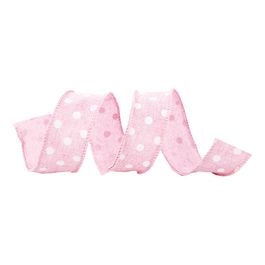 Fita Aramada Poá Cor Rosa/Branco 6,3X914M (Fitas Aramadas)