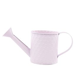 Regador De Metal Cor Rosa (Cachepots Em Metal)