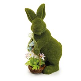 Coelho Decorativo Com Cachepot Cor Verde (Mesh)