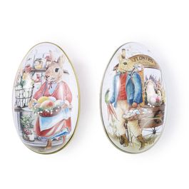 Lata Decorativa Com Tampa Sortido Colorido Com 2 Peças (Cachepots Em Metal)