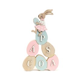 Coelho Decorativo Cor Rosa/Verde (Fun)