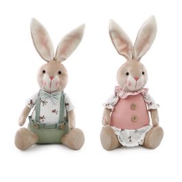Coelho Decorativo Sentado Sortido Cor Verde/Rosa (Sucrée)