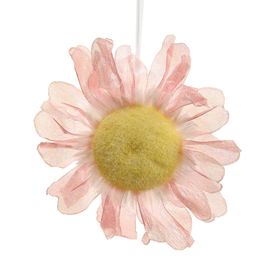 Flor Decorativa Para Pendurar Cor Rosa/Amarelo (Charlotte)
