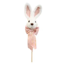 Pick Cabeça Coelho Cor Branco/Rosa (Picks)