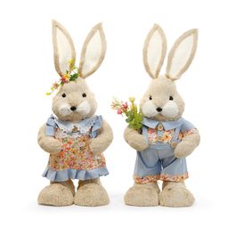 Coelho Decorativo Com Flor Sortido Cor Azul (Doce Vício)