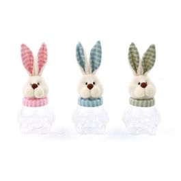 Pote Decorativo Com Tampa Coelho Sortido Cor Rosa/Azul/Verde (Potes)