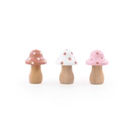 Cogumelo Decorativo Poá Sortido Cor Rosa Jogo Com 6 Peças (Cogumelos Decorativos)