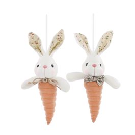 Enfeite Para Pendurar Cenoura Coelho Sortido Cor Verde/Laranja (Pasquali)