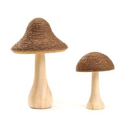 Cogumelo Decorativo Cor Marrom Jogo Com 2 Peças (Cogumelos Decorativos)