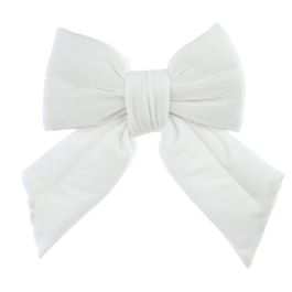 Laço Decorativo Em Tecido Pequeno Cor Branco (Charlotte)