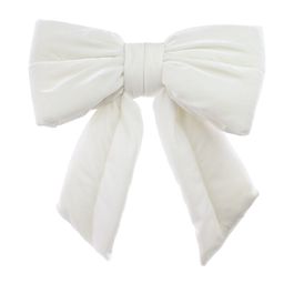 Laço Decorativo Em Tecido Grande Cor Branco (Charlotte)