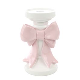 Catiçal Laço (P) Em Resina Branco / Rosa (Tea Party)