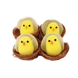 Pintinho Em Tecido Amarelo Jogo Com 4 Unidades (Ovelhas & Pintinhos)