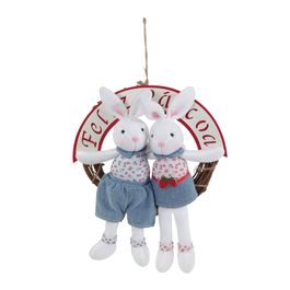 Guirlanda Em Tecido Branco / Azul (Petit Suisse)