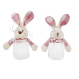 Pote Em Tecido Sortido Branco / Rosa (Potes)