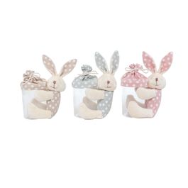 Pote Em Tecido Sortido Marrom / Rosa / Verde (Potes)