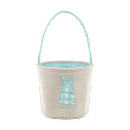 Cesta Em Tecido Azul / Bege (Cestas De Tecido E Feltro)