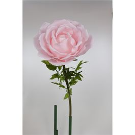 Flor Rosa Em Tecido Rosa Claro/Verde 140cm (Fleur)