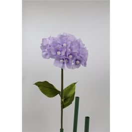 Flor Hortênsia Em Tecido Lilas/Verde 100cm (Fleur)