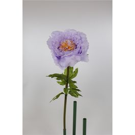 Flor Peônia Em Tecido Lilas/Verde 120cm (Fleur)