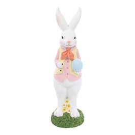 Coelho Resina Em Gesso Branco / Colorido (Cute Family)