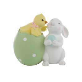 Coelho Ovo/Pintinho Resina Em Resina Colorido (Color Baby)